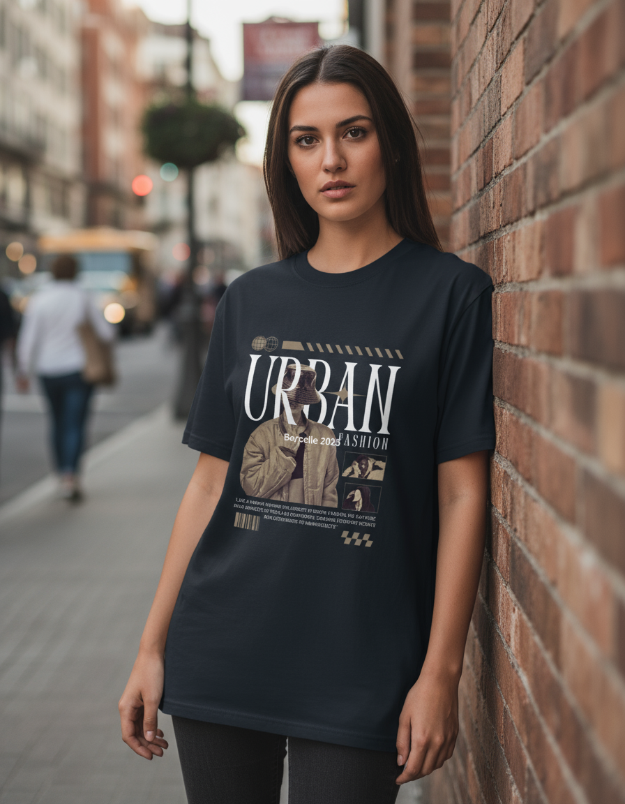 Urban Over sized UNISEX Printed Pure Cotton T Shirt