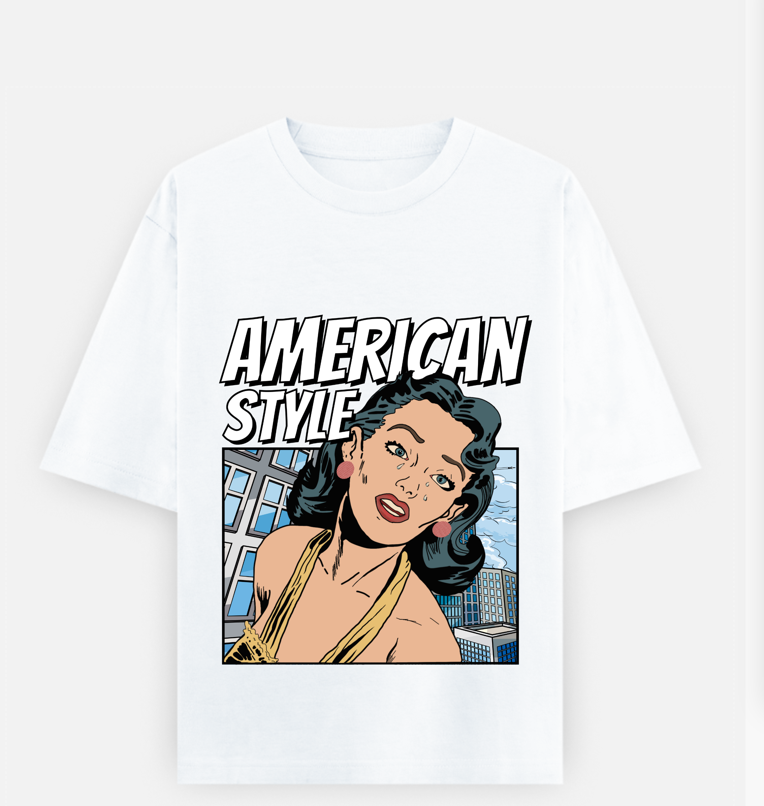 American style Over sized UNISEX Cotton T Shirt