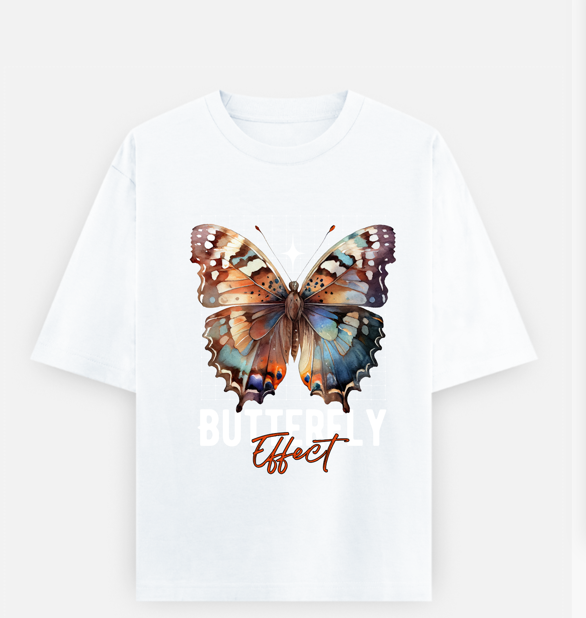 Butterfly Effect Over sized UNISEX Printed Pure Cotton T Shirt
