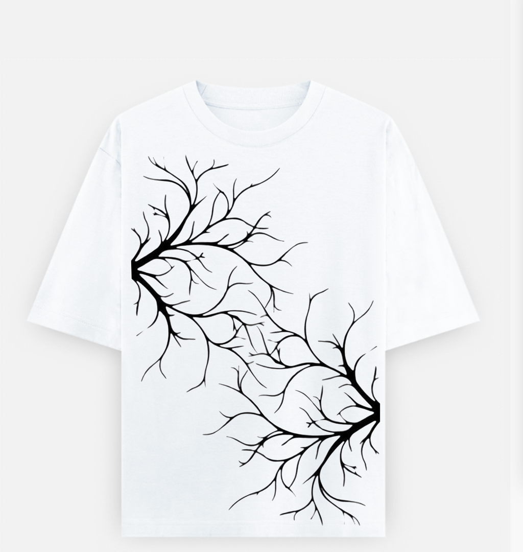Tree Design Printed Over sized UNISEX Cotton T Shirt