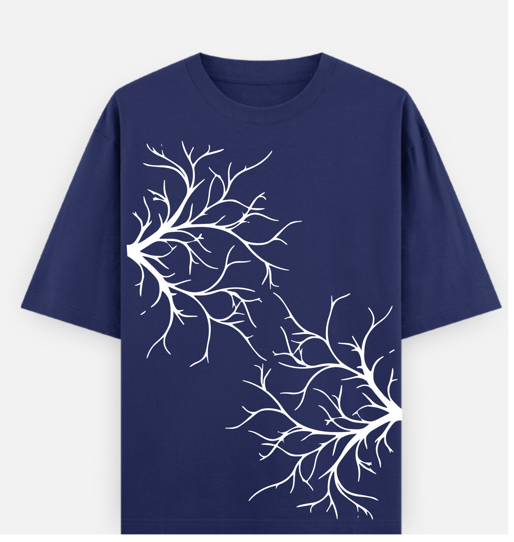 Tree Design Printed Over sized UNISEX Cotton T Shirt