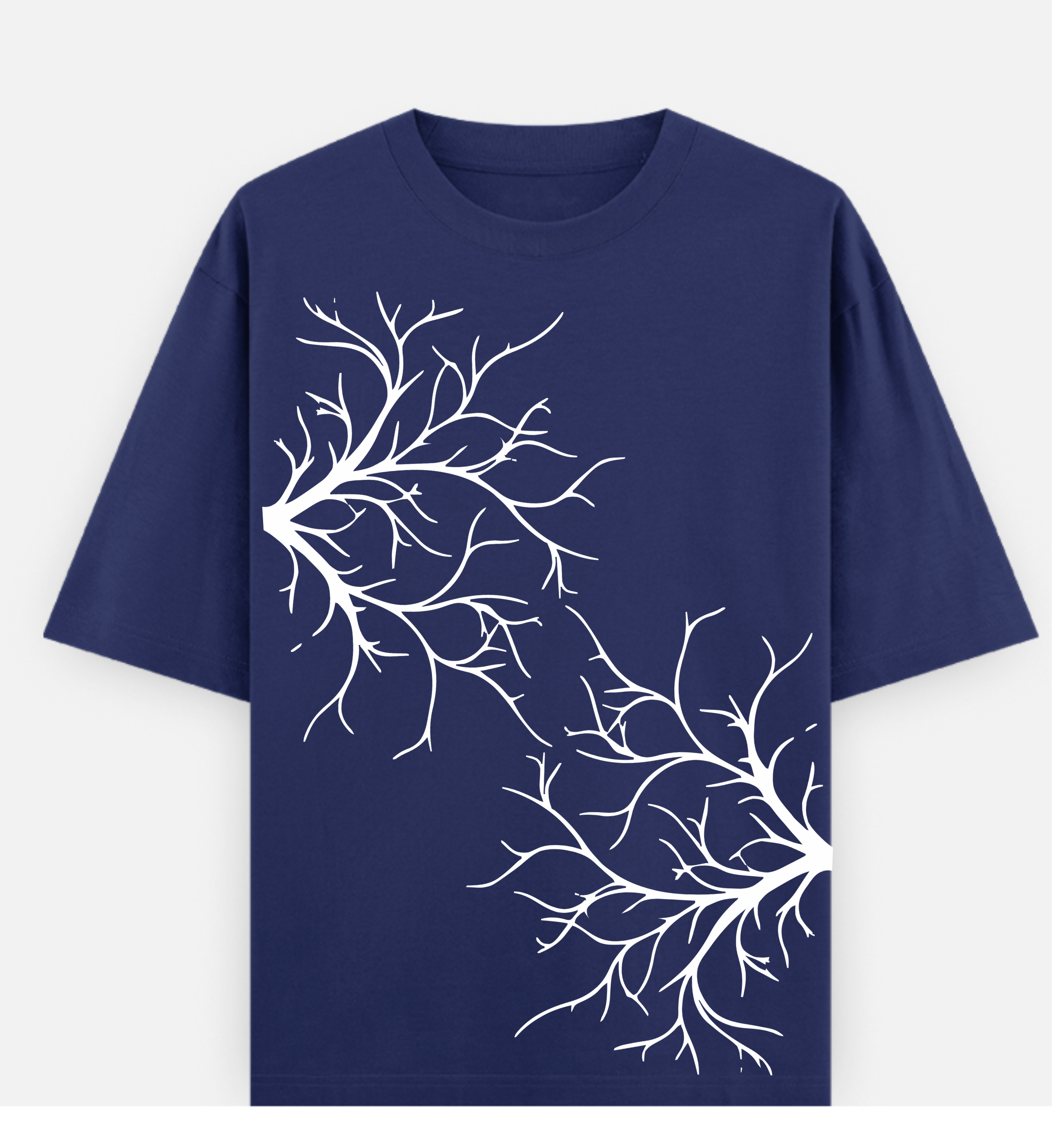 Tree Design Printed Over sized UNISEX Cotton T Shirt