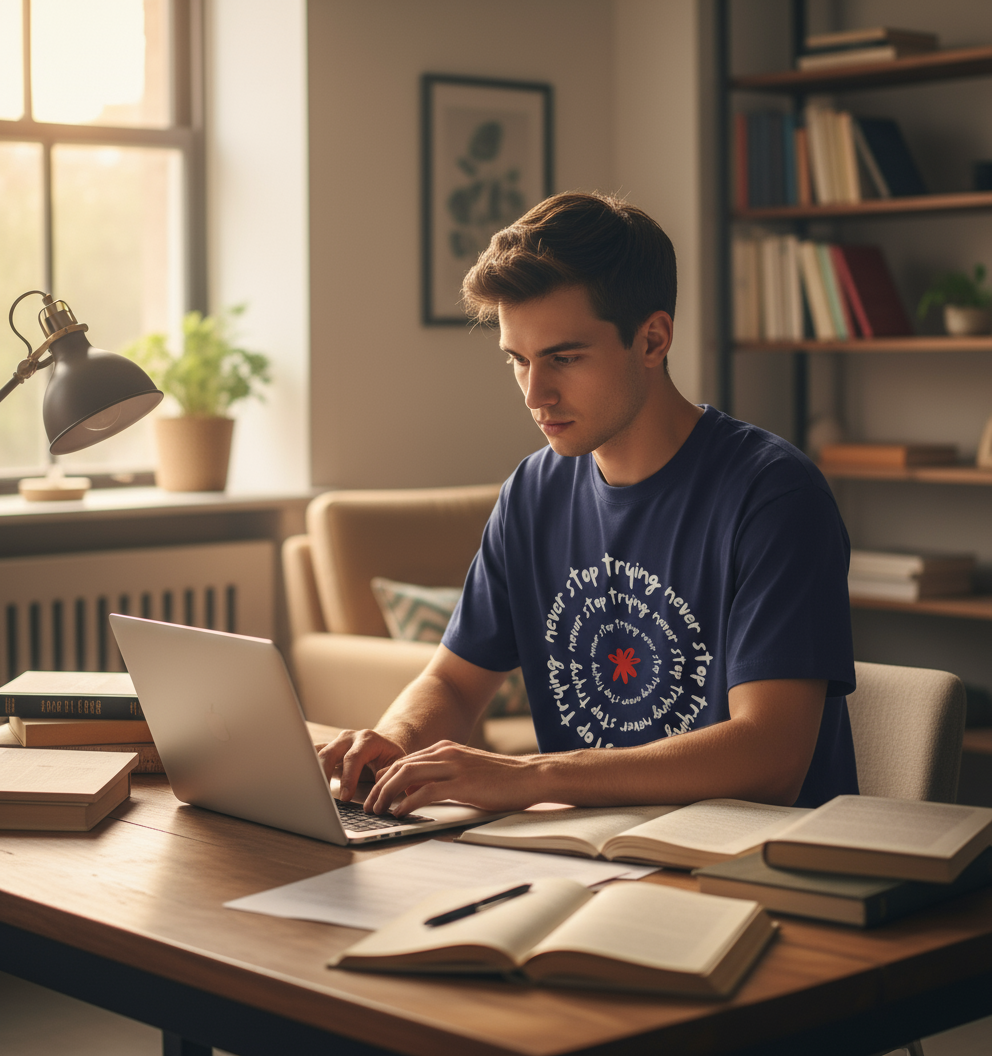 Never stop trying motivation Over sized UNISEX Cotton T Shirt