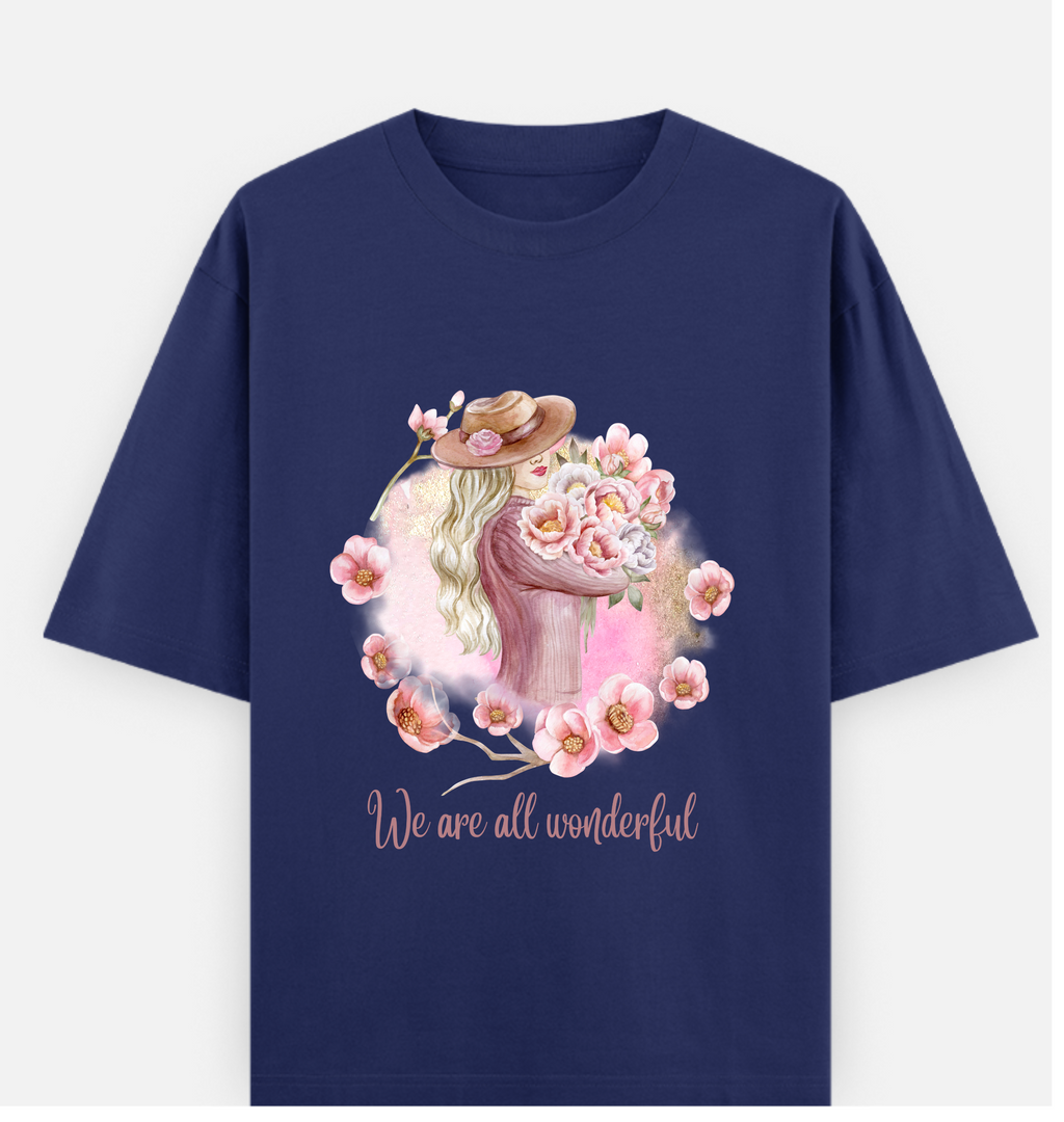 Wonderful Over sized Printed Cotton T Shirt