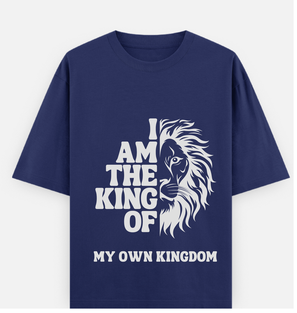 My Own Kingdom Over sized UNISEX Printed Pure Cotton T Shirt