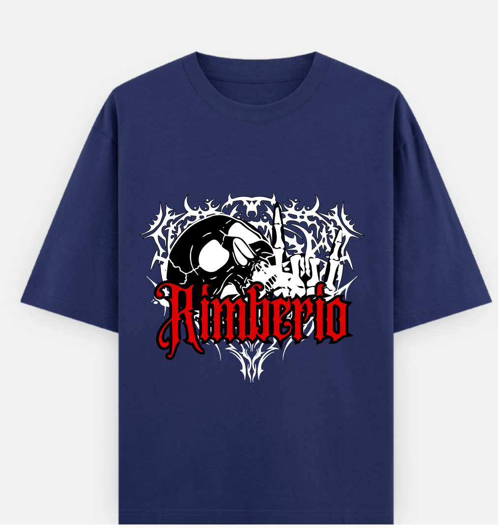 Rimberio Over sized UNISEX Printed Pure Cotton T Shirt