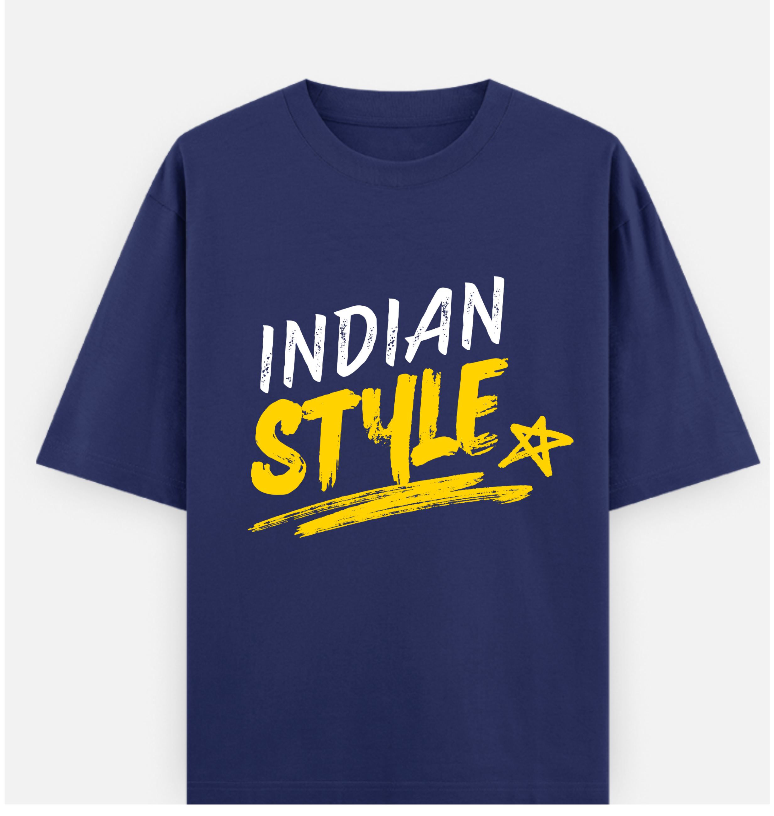 Indian Style Over sized UNISEX Printed Pure Cotton T Shirt