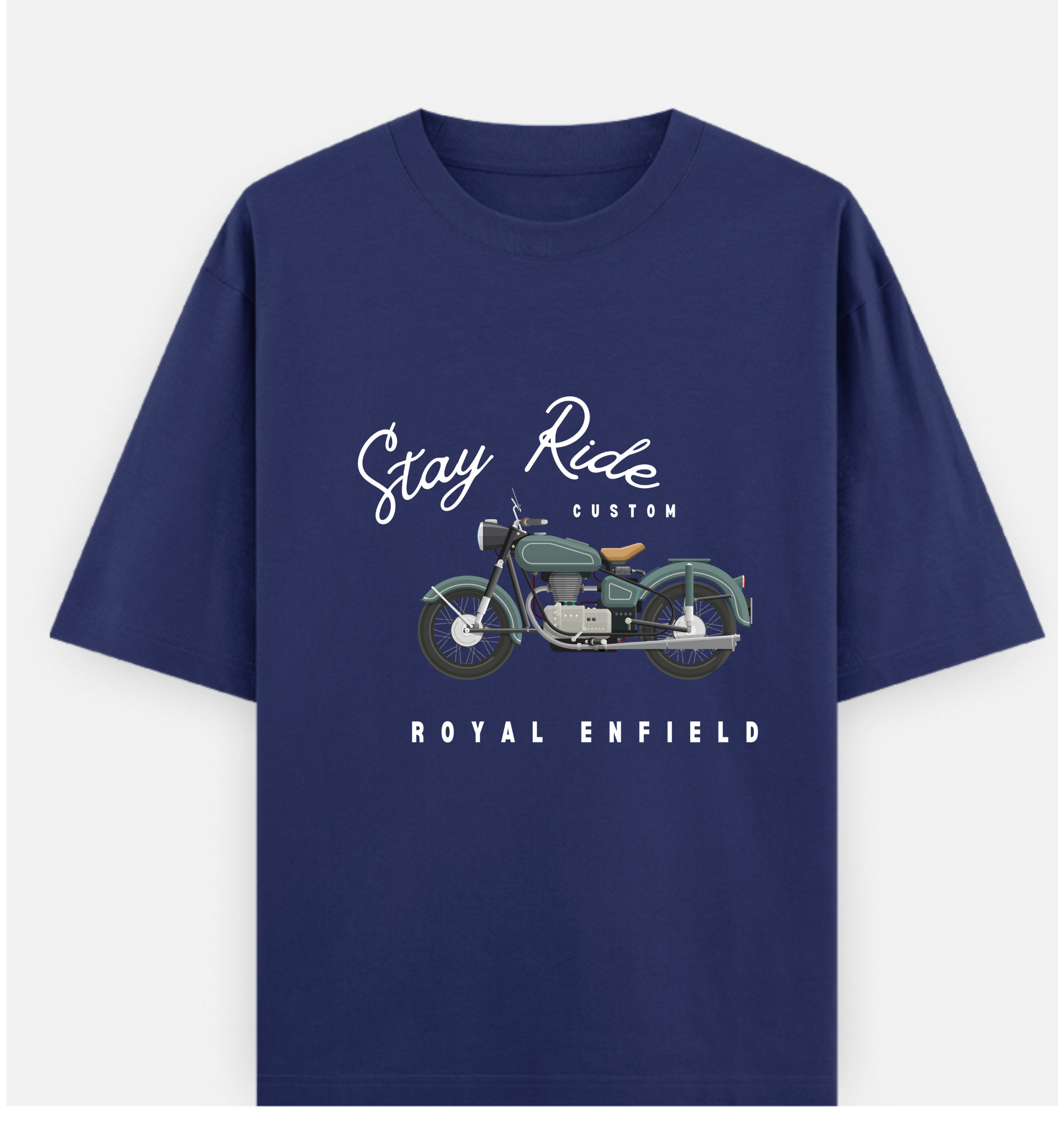 Stay Ride Over sized UNISEX Printed Pure Cotton T Shirt