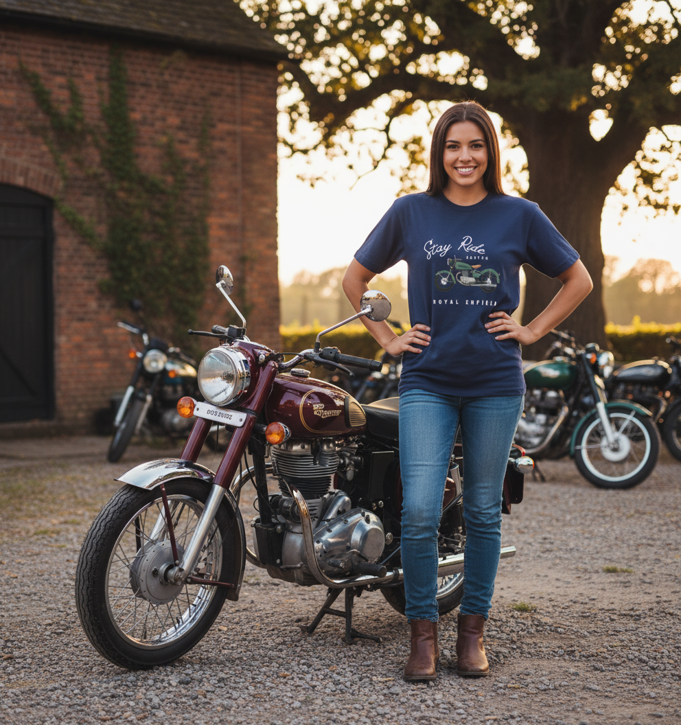 Stay Ride Over sized UNISEX Printed Pure Cotton T Shirt