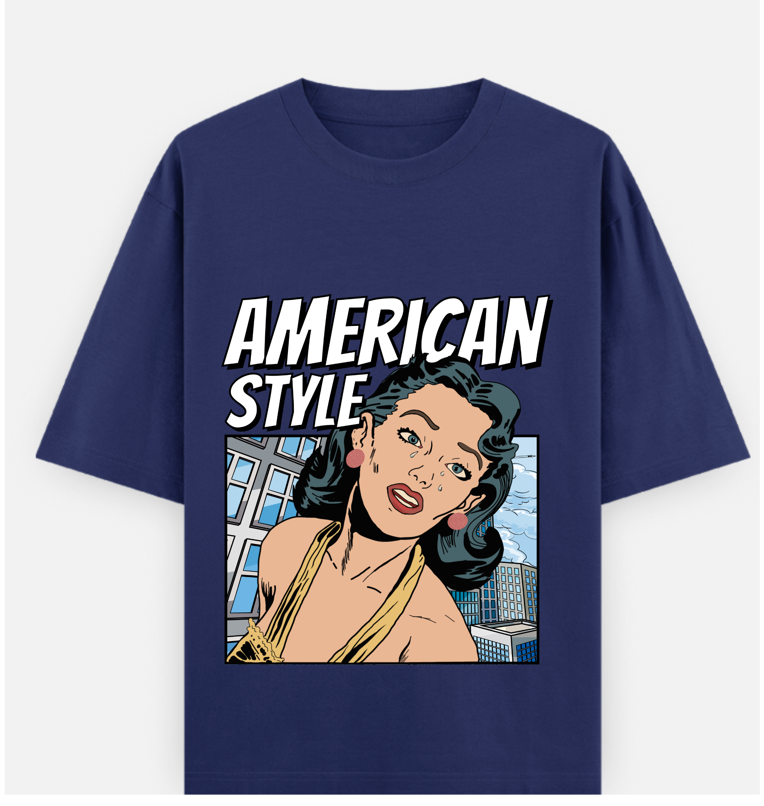 American style Over sized UNISEX Cotton T Shirt