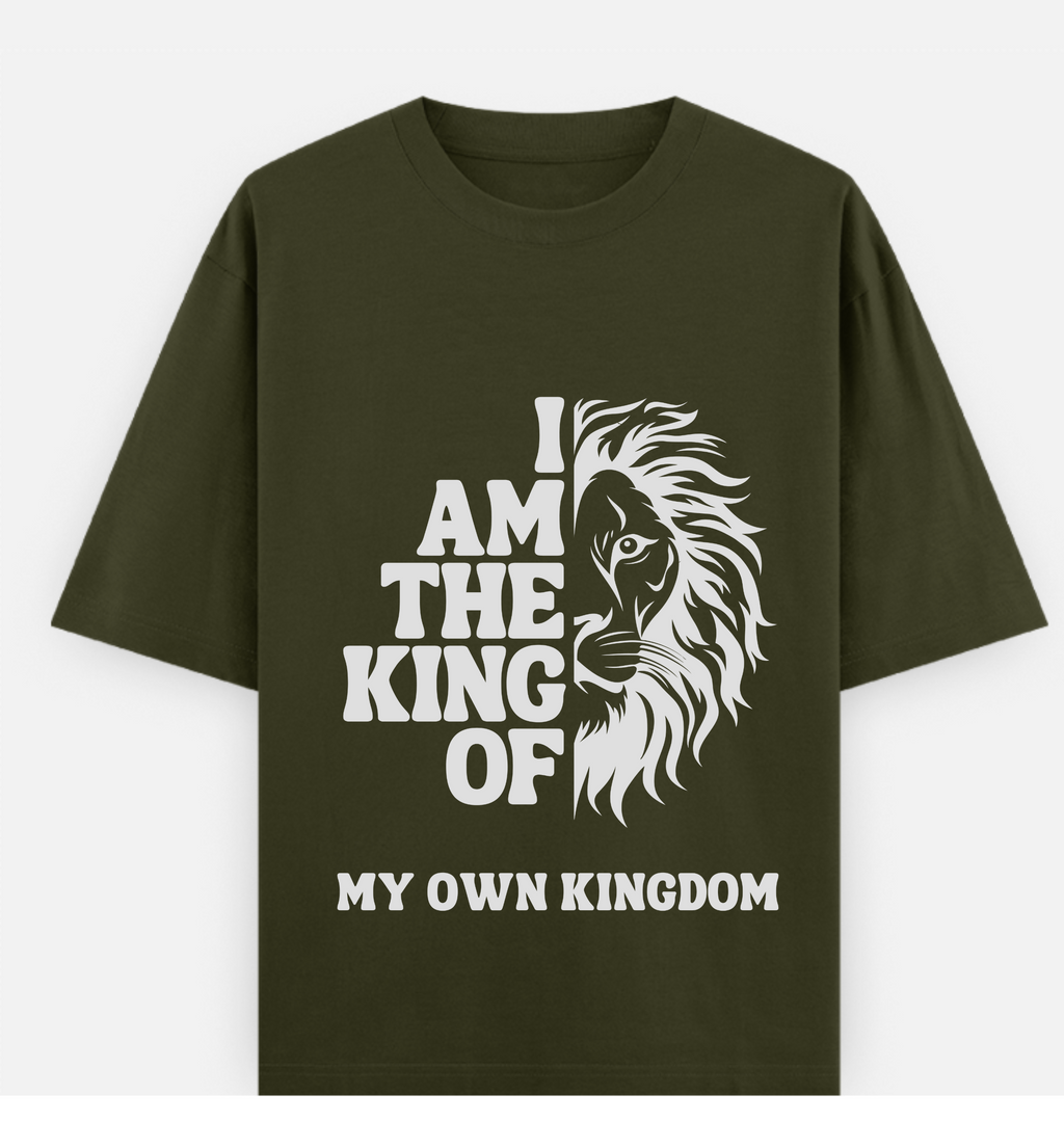 My Own Kingdom Over sized UNISEX Printed Pure Cotton T Shirt