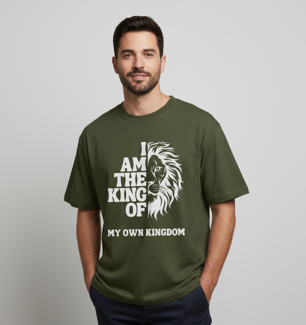 My Own Kingdom Over sized UNISEX Printed Pure Cotton T Shirt
