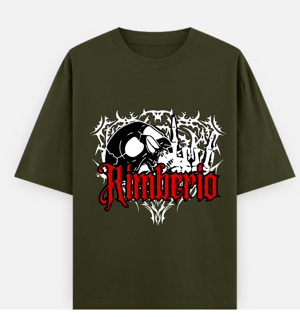 Rimberio Over sized UNISEX Printed Pure Cotton T Shirt