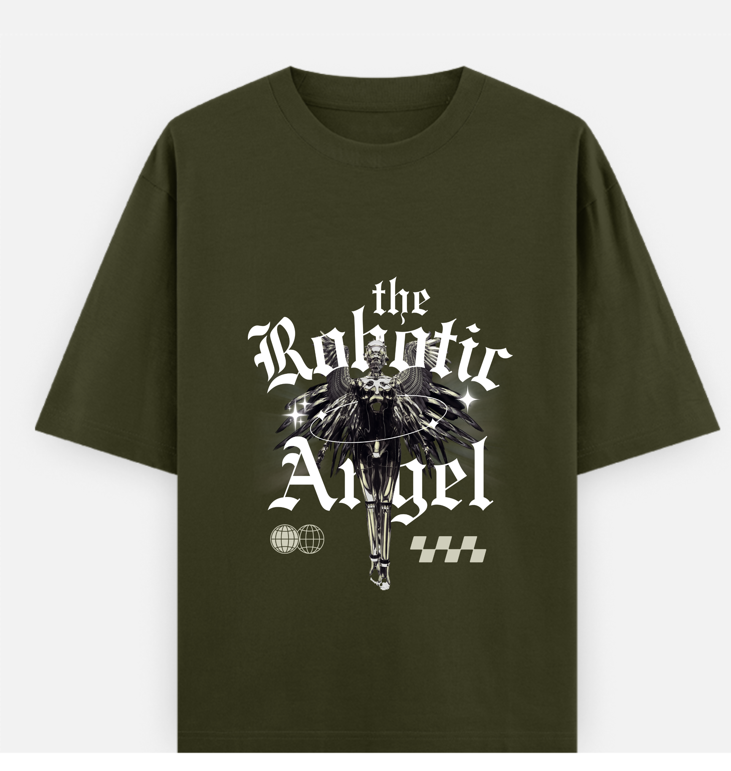 Angel Over sized UNISEX Printed Pure Cotton T Shirt