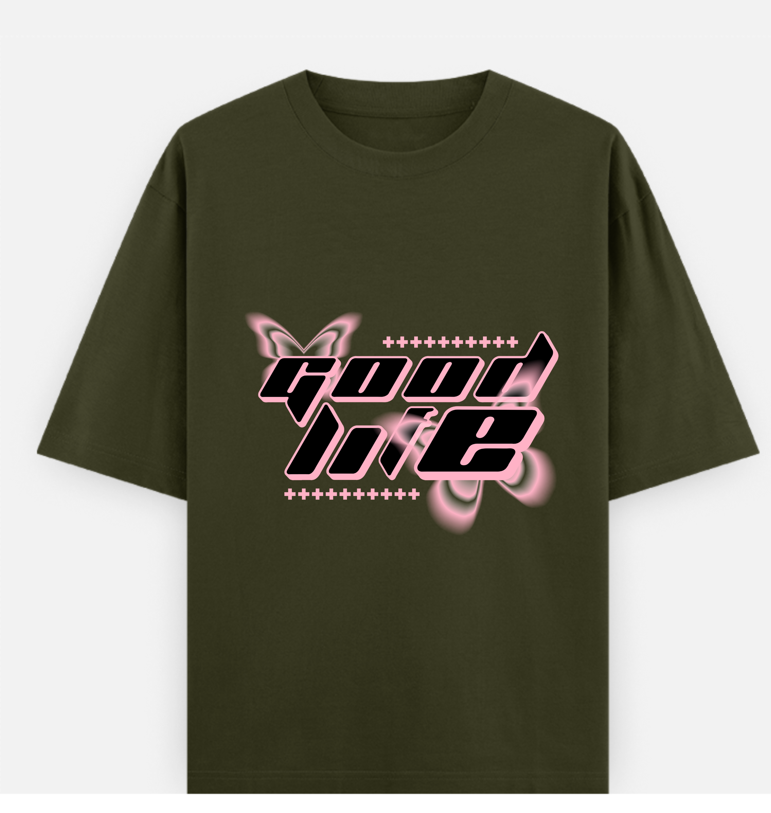 Good Life Over sized UNISEX Printed Pure Cotton T Shirt