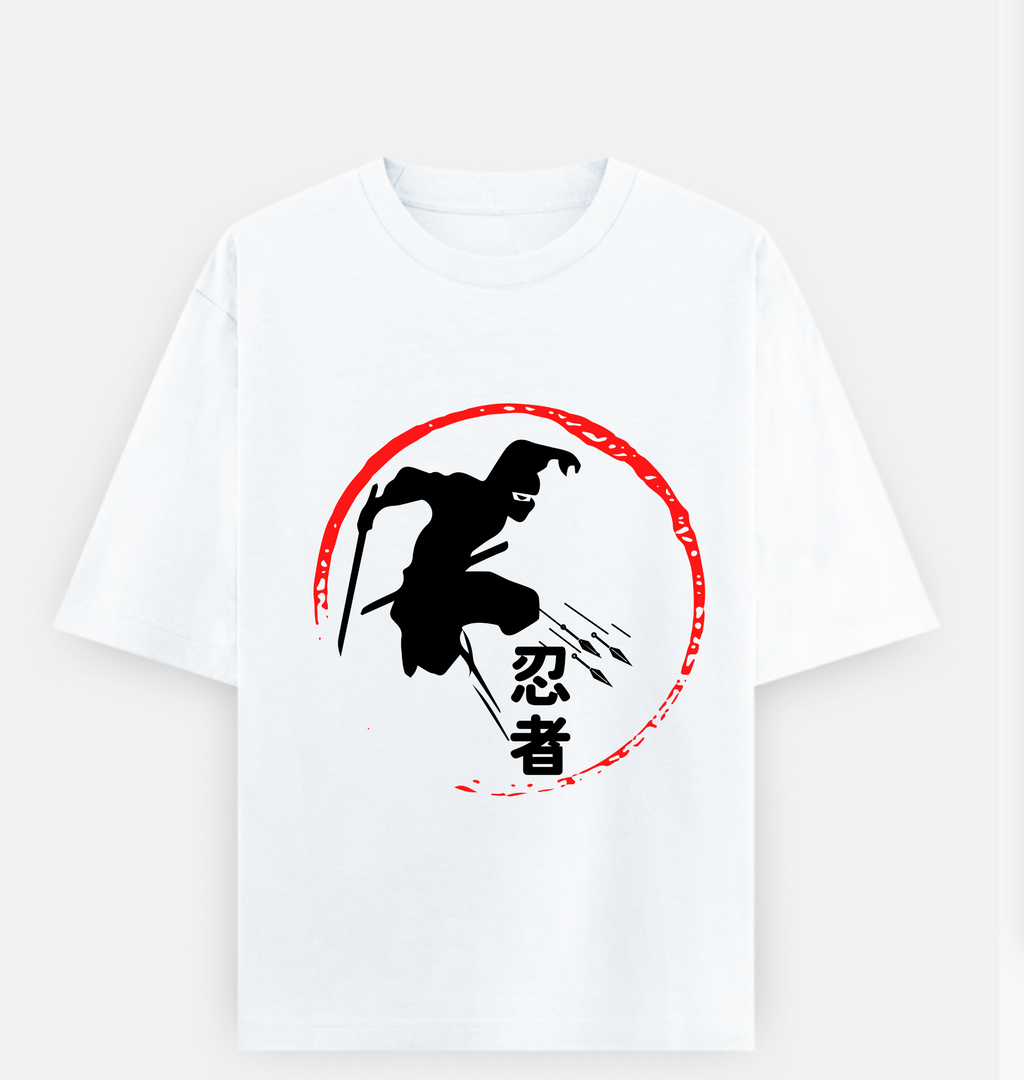 Fighter Over sized UNISEX Printed Cotton T Shirt