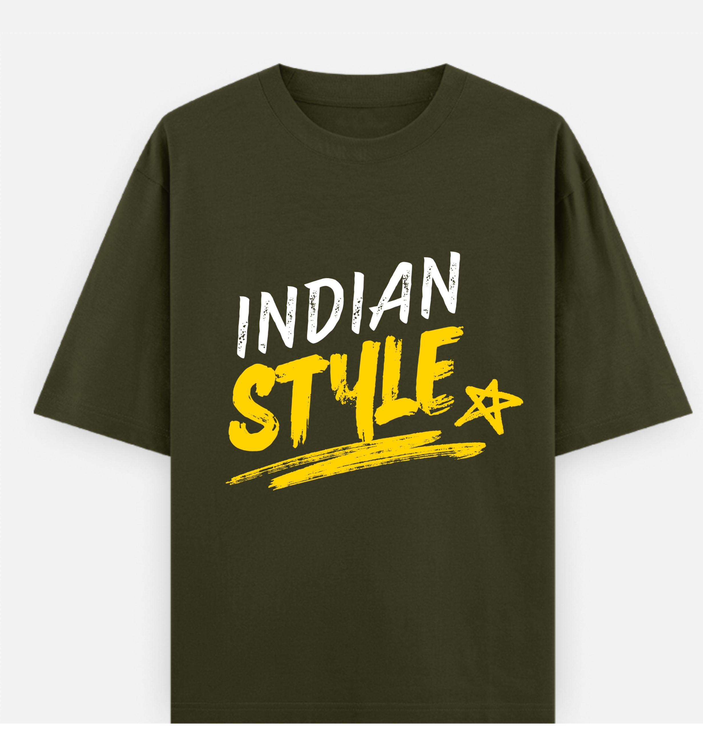 Indian Style Over sized UNISEX Printed Pure Cotton T Shirt