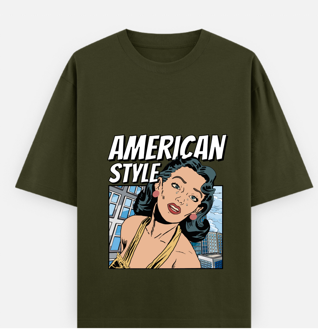 American style Over sized UNISEX Cotton T Shirt