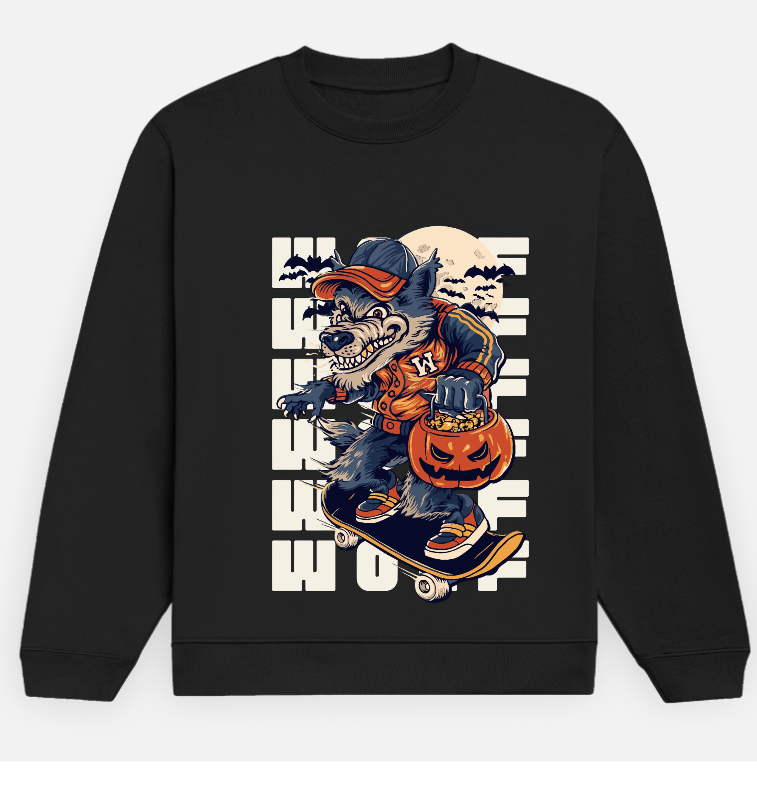 Wolf Printed Sweatshirt Pure Cotton