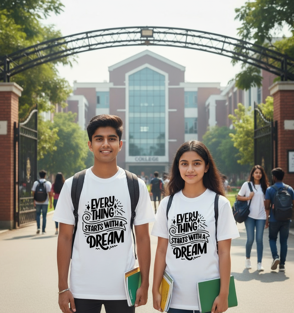 Motivation Over sized UNISEX Printed Pure Cotton T Shirt