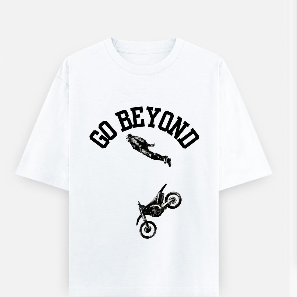 Go Beyond Over Sized  UNISEX Printed Cotton T Shirt