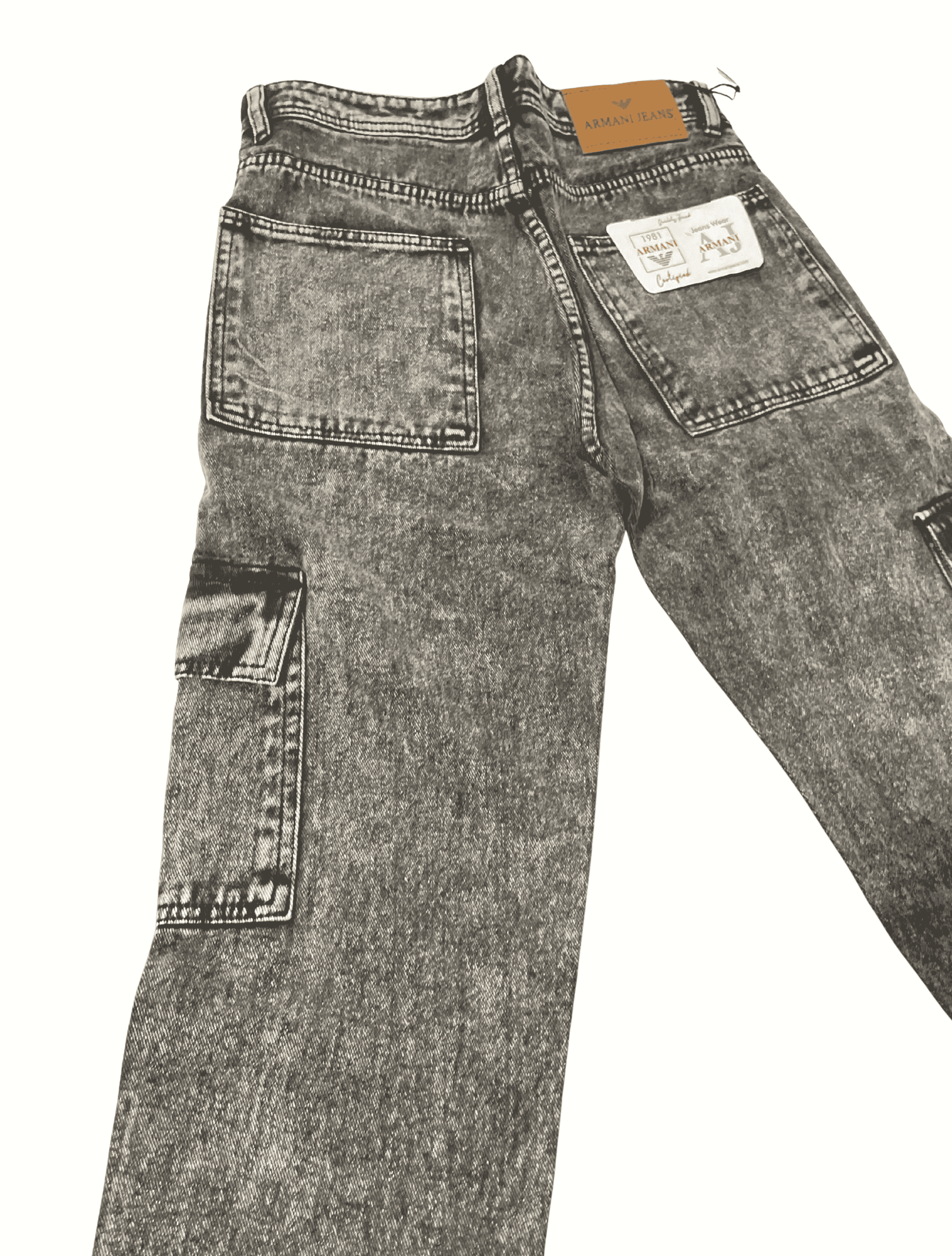Trendy Black Wash Cargo Jeans Cool & Comfortable Look