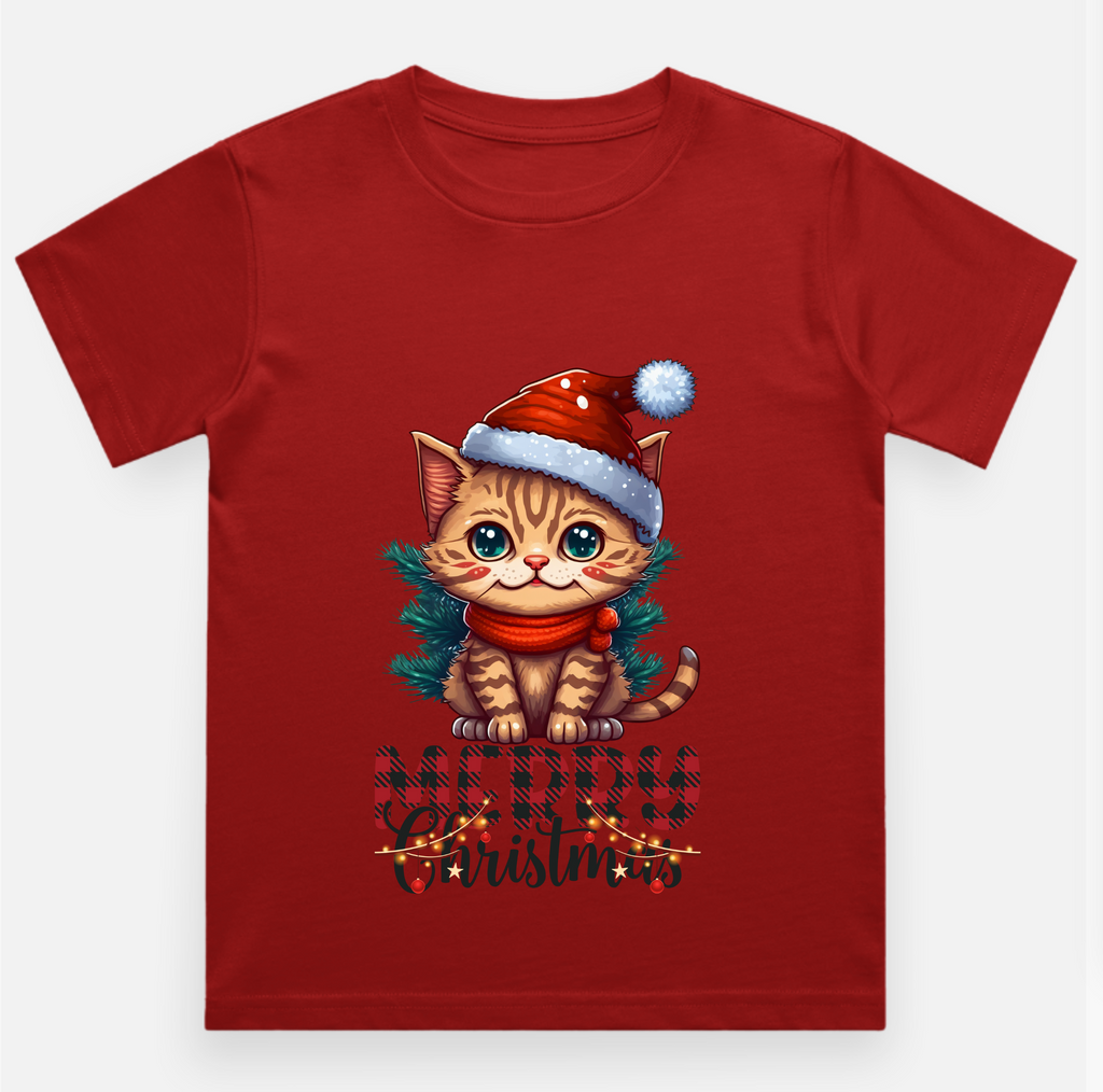 Merry Christmas Kids Printed T Shirt Pure Cotton