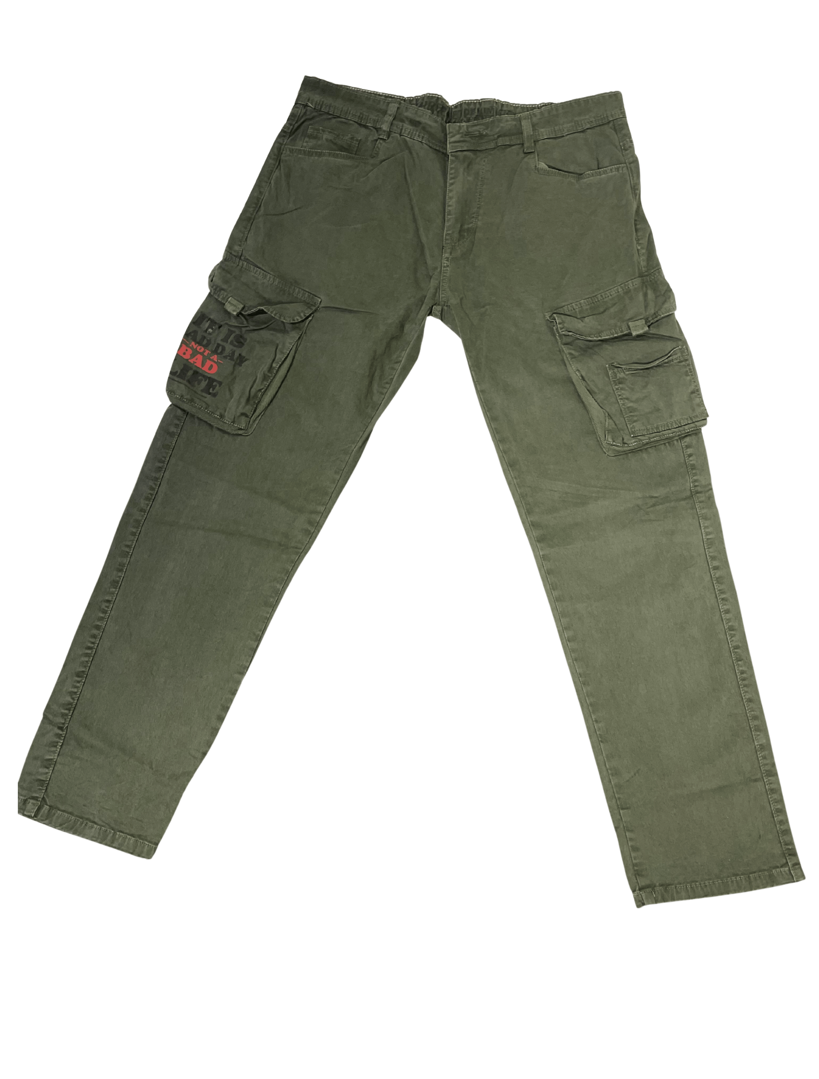 Men Regular Fit Mid Rise Cargo Jeans