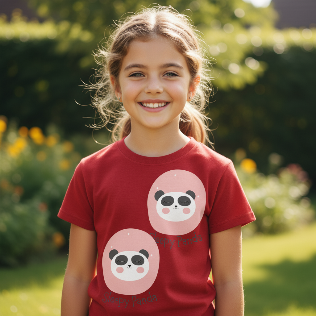 Panda Kids T Shirt Pure Cotton