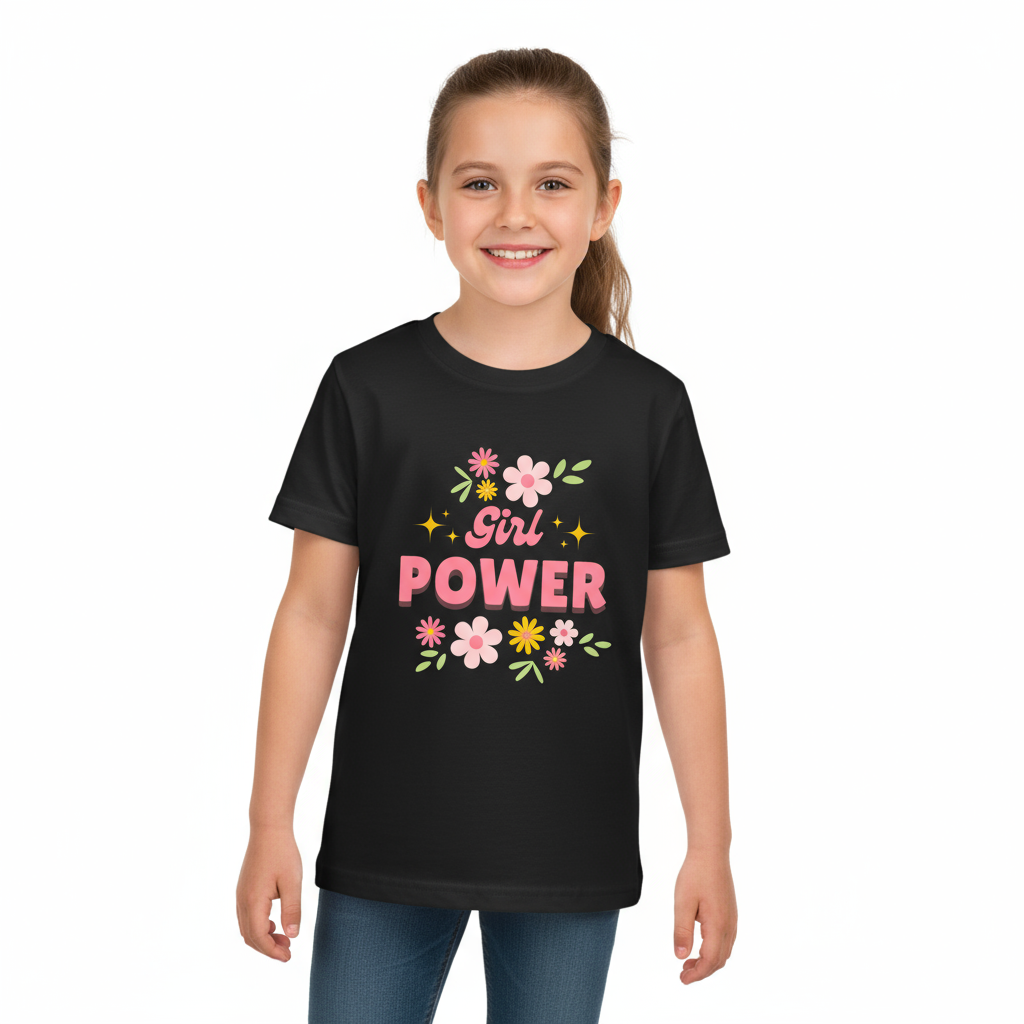 Girl Power Kids Printed T Shirt