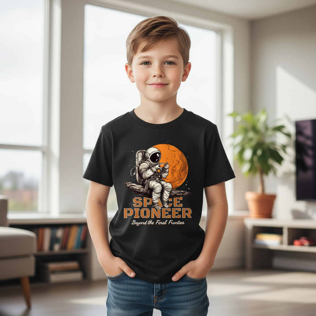 Space Pioneer Kids T Shirt