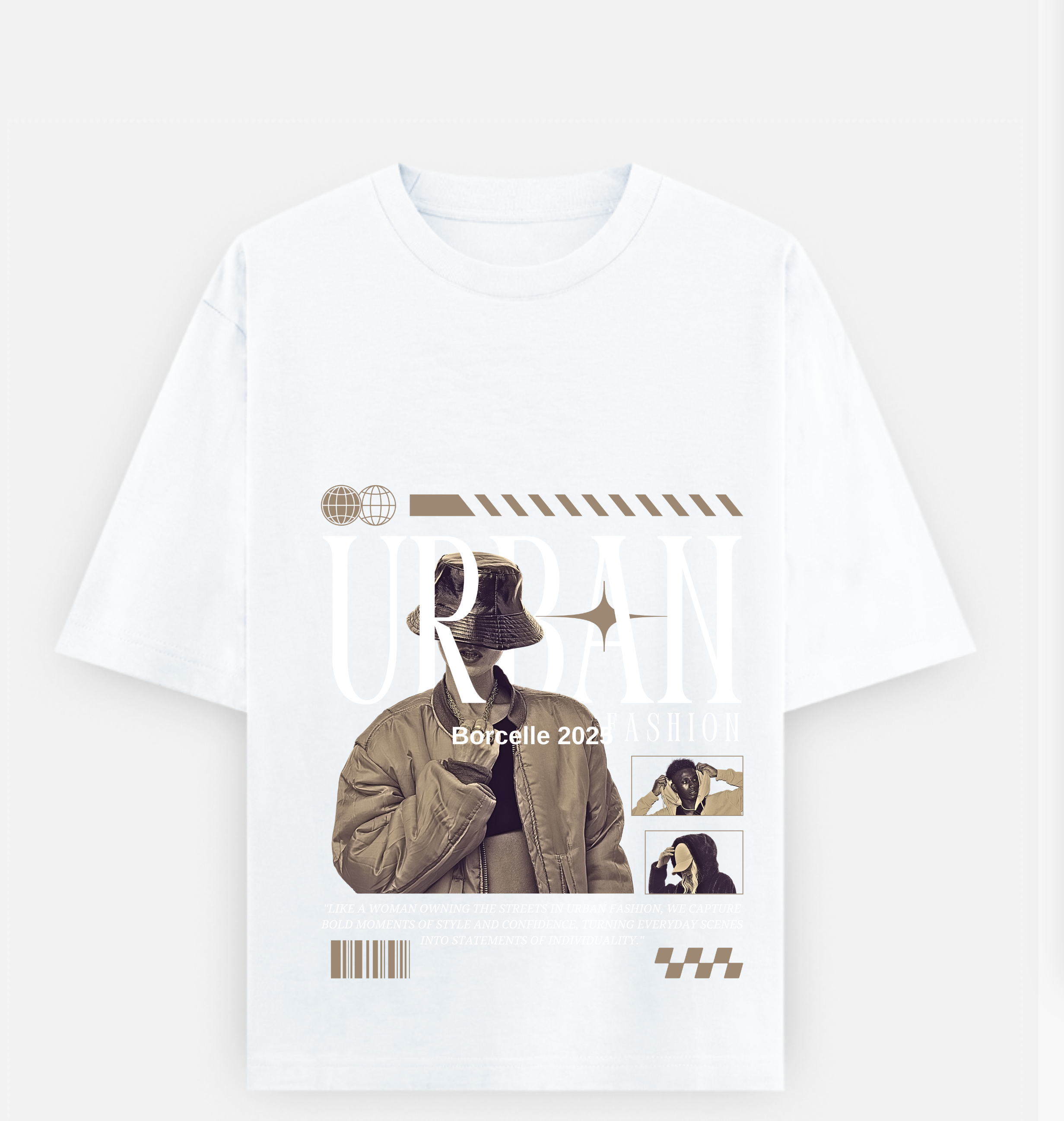 Urban Over sized UNISEX Printed Pure Cotton T Shirt