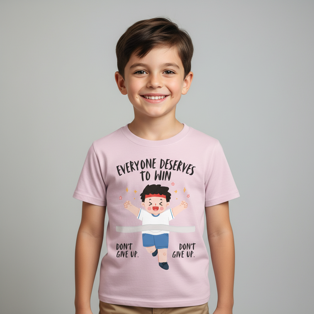 Motivation Kids Printed T Shirt Pure Cotton