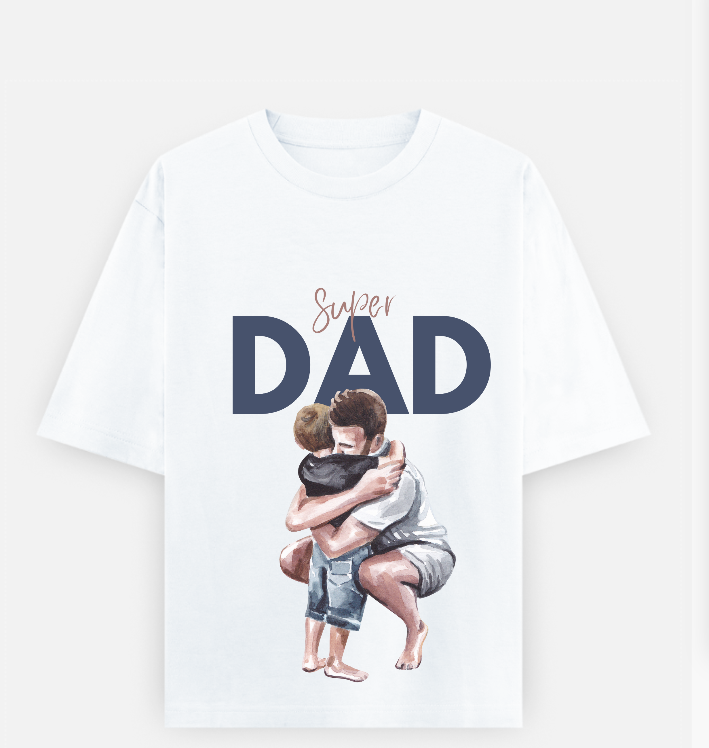 Super DAD Over Sized  Printed Pure Cotton T Shirt