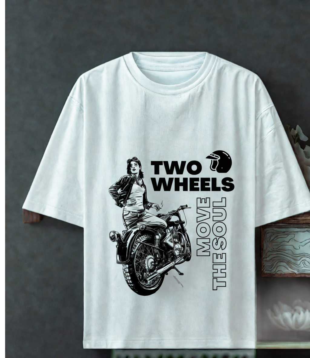Lady's Bike Lovers Over sized Cotton T Shirt