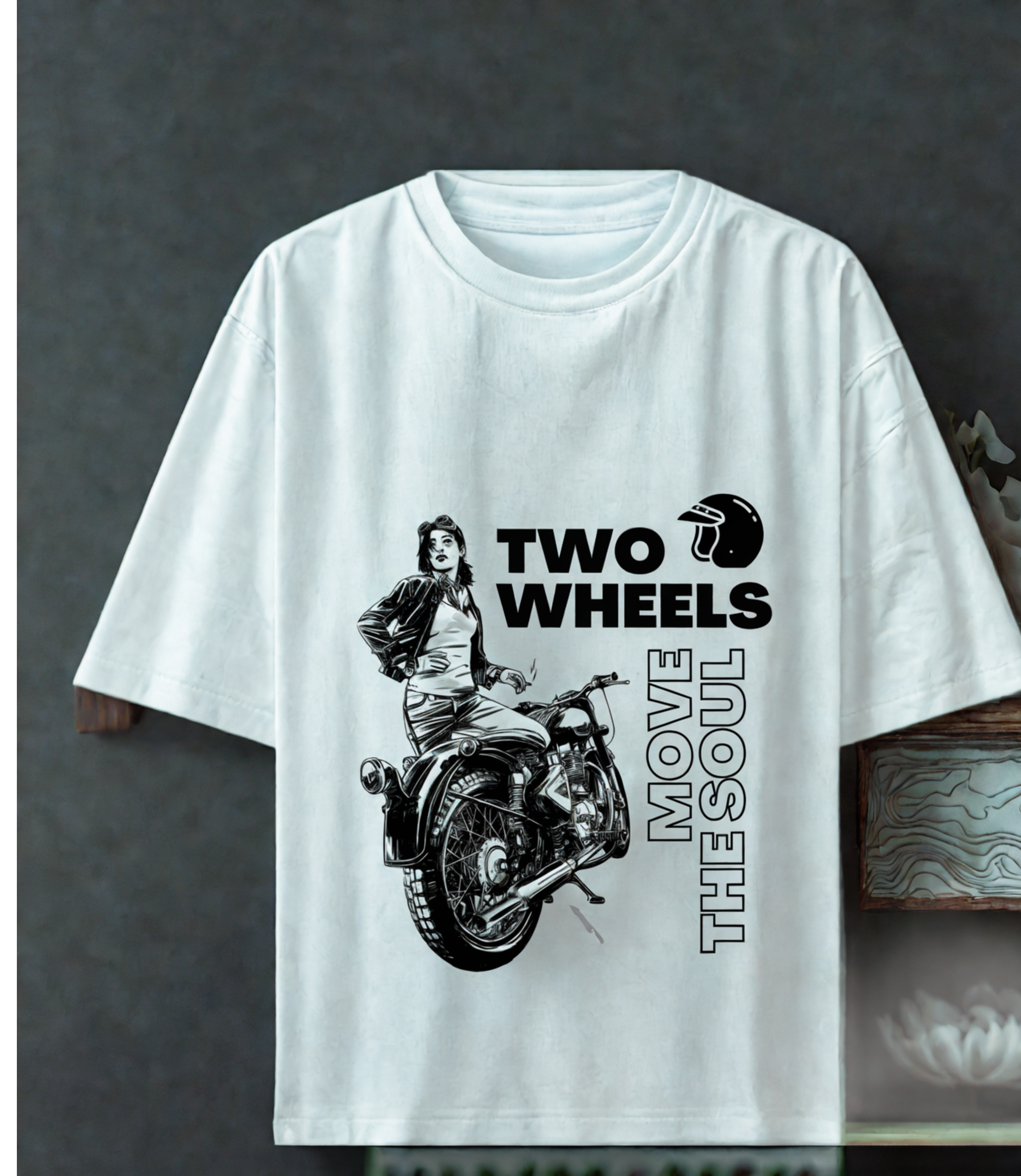 Lady's Bike Lovers Over sized Cotton T Shirt