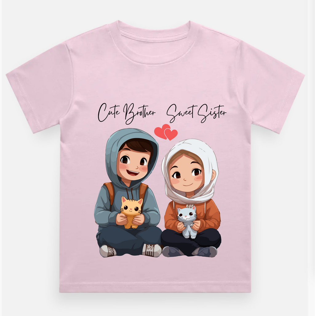 Brother /  Sister Kids Printed  T Shirt