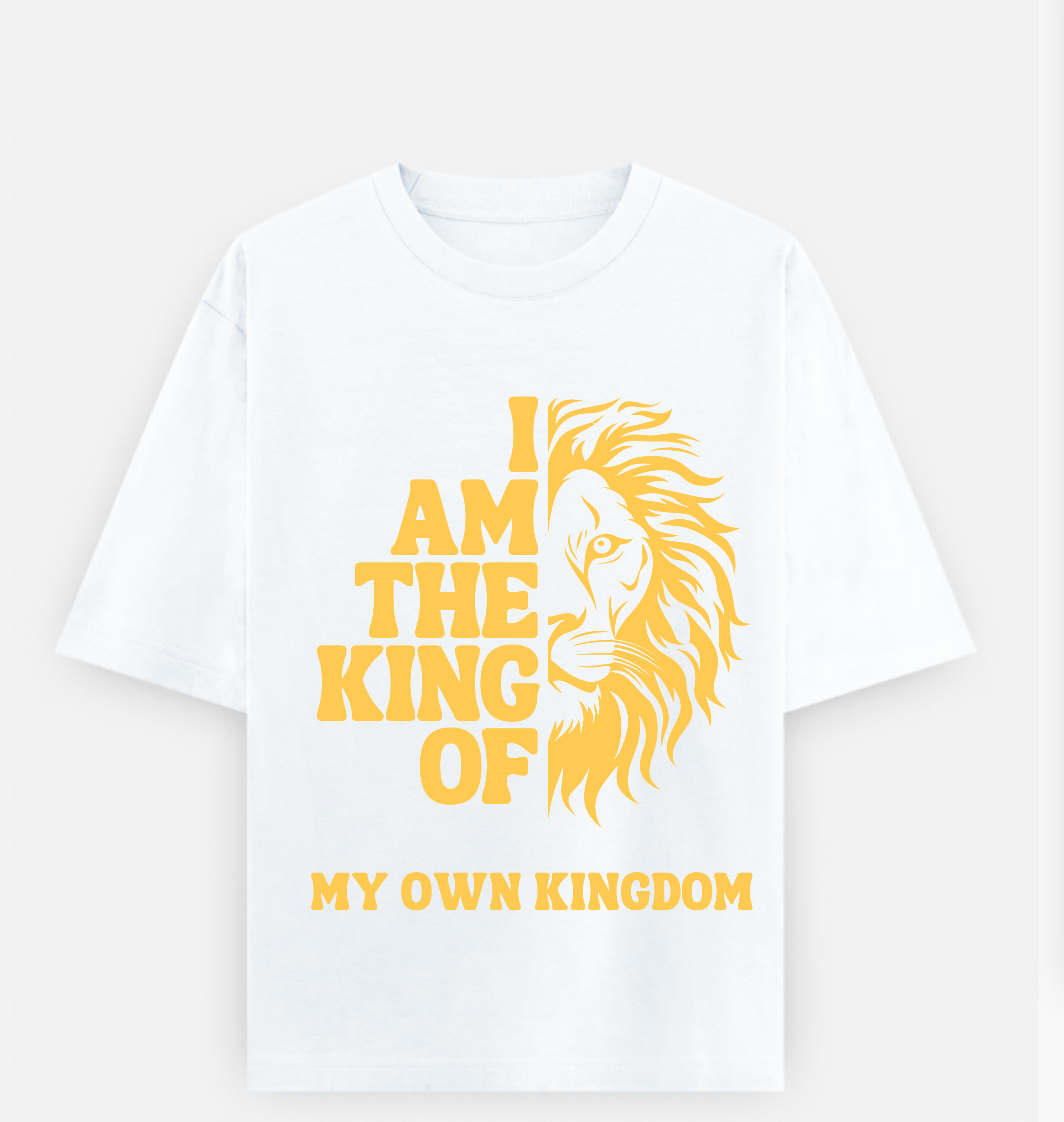 My Own Kingdom Over sized UNISEX Printed Pure Cotton T Shirt