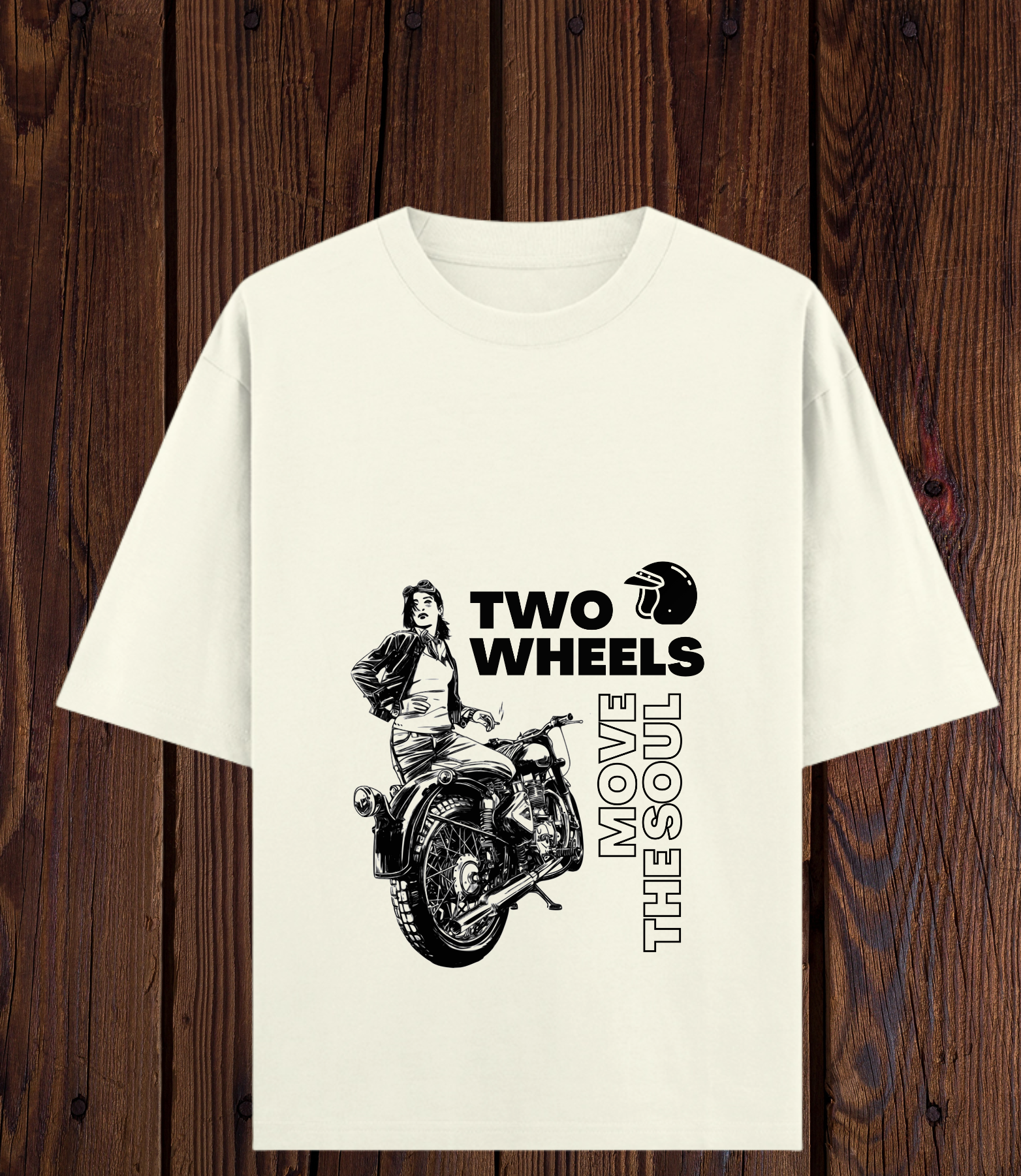 Lady's Bike Lovers Over sized Cotton T Shirt