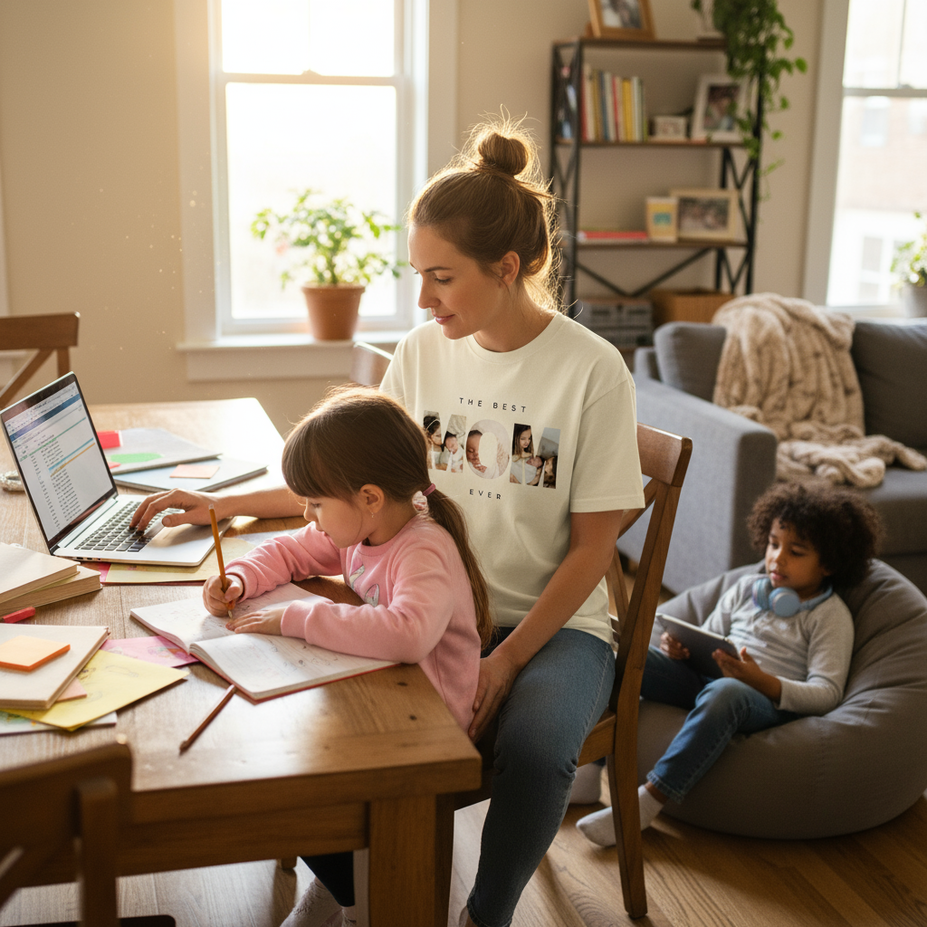 Super MOM Over sized Cotton T Shirt