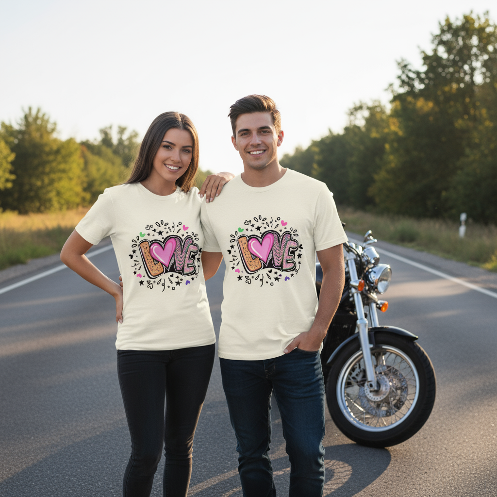 Love - Over Sized UNISEX Printed Pure Cotton T Shirt