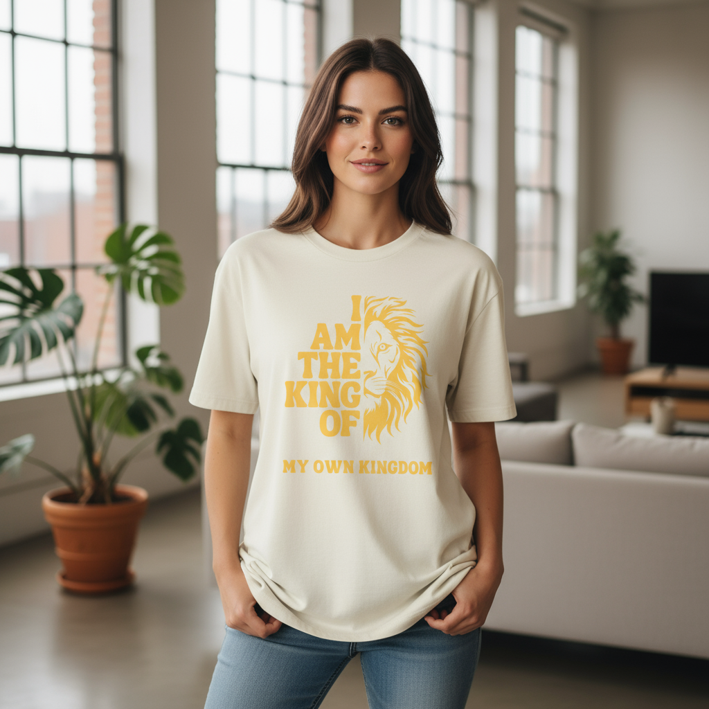 My Own Kingdom Over sized UNISEX Printed Pure Cotton T Shirt
