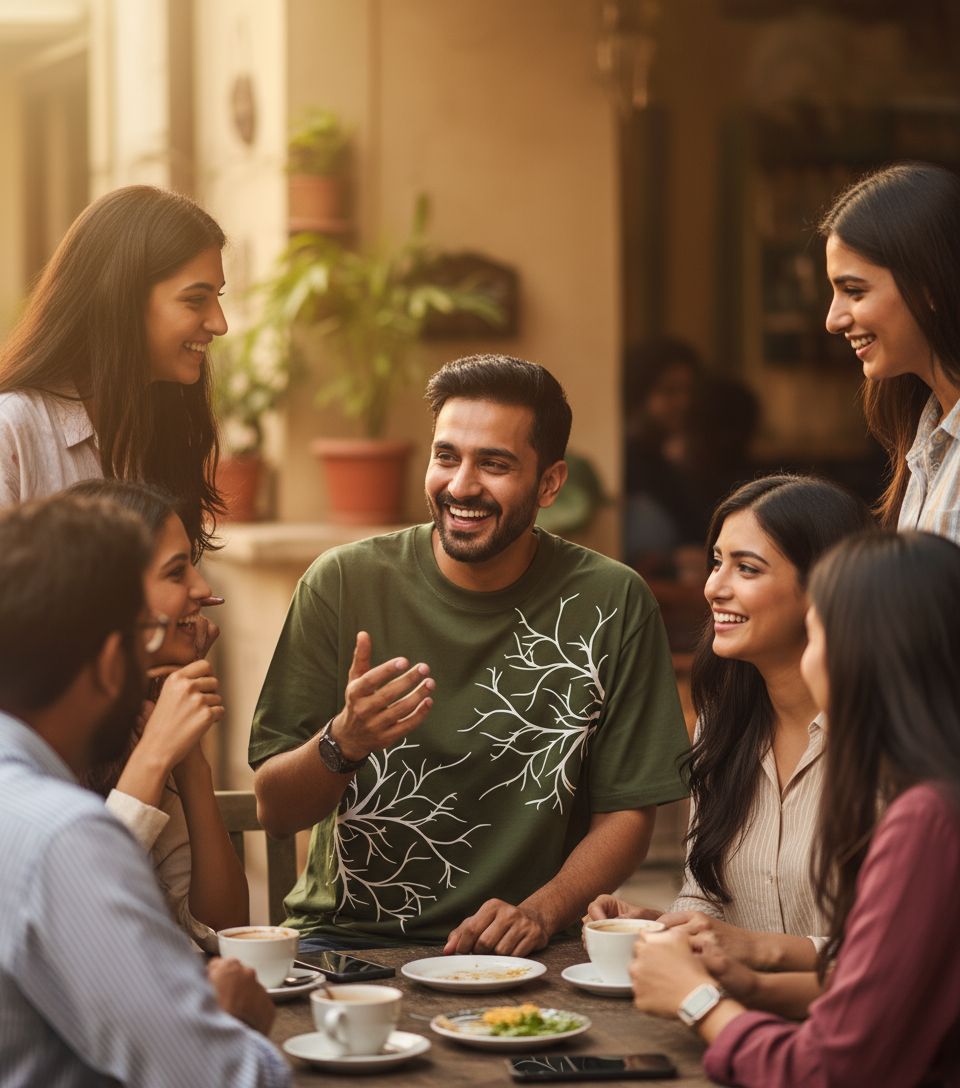 Tree Design Printed Over sized UNISEX Cotton T Shirt