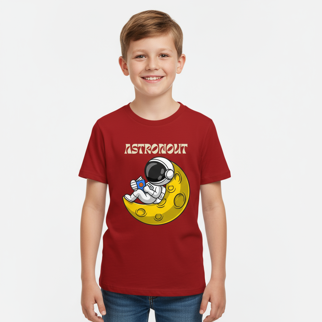 Astronaut Kids Printed  T Shirt Pure