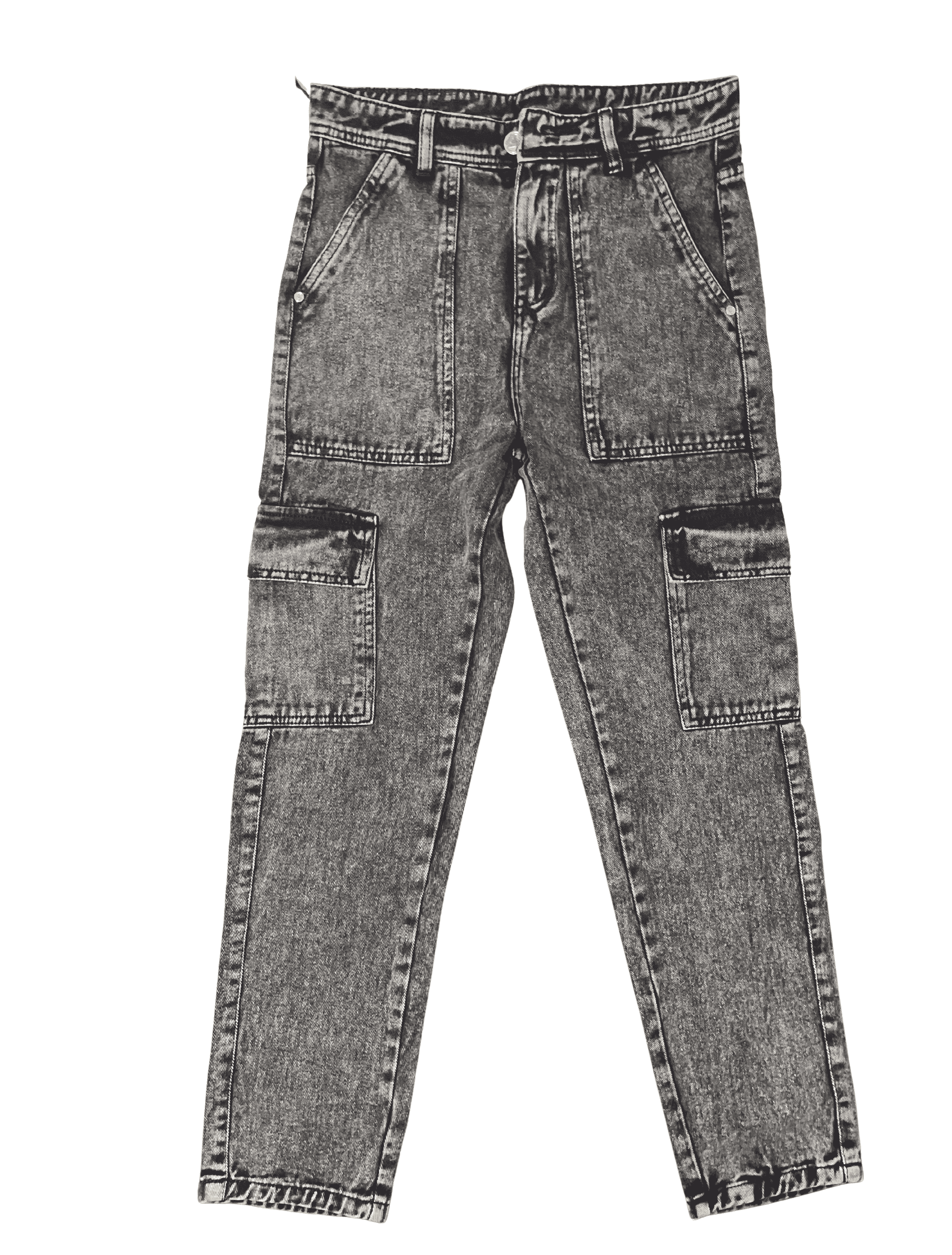 Trendy Black Wash Cargo Jeans Cool & Comfortable Look