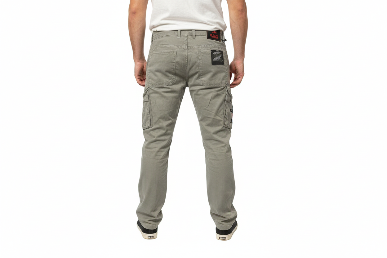 Men Regular Fit Mid Rise Cargo Jeans