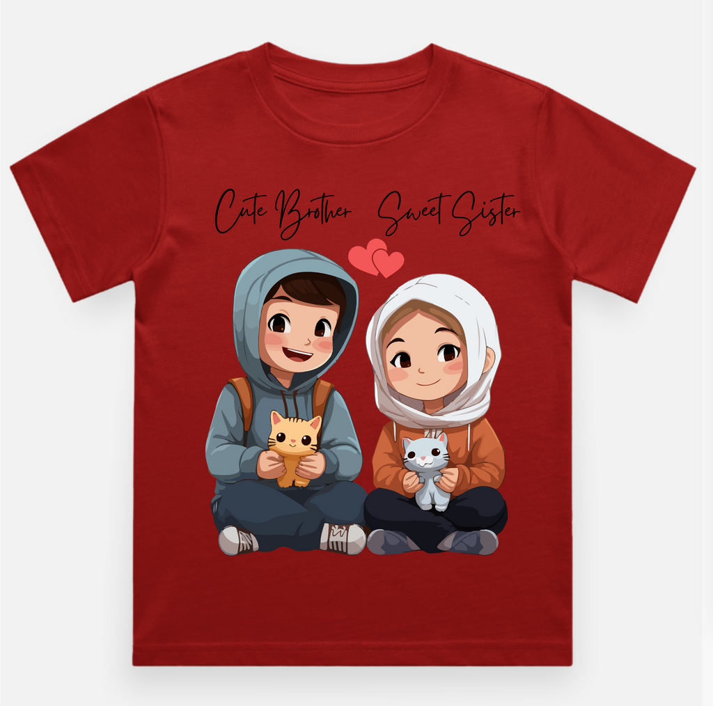 Brother /  Sister Kids Printed  T Shirt