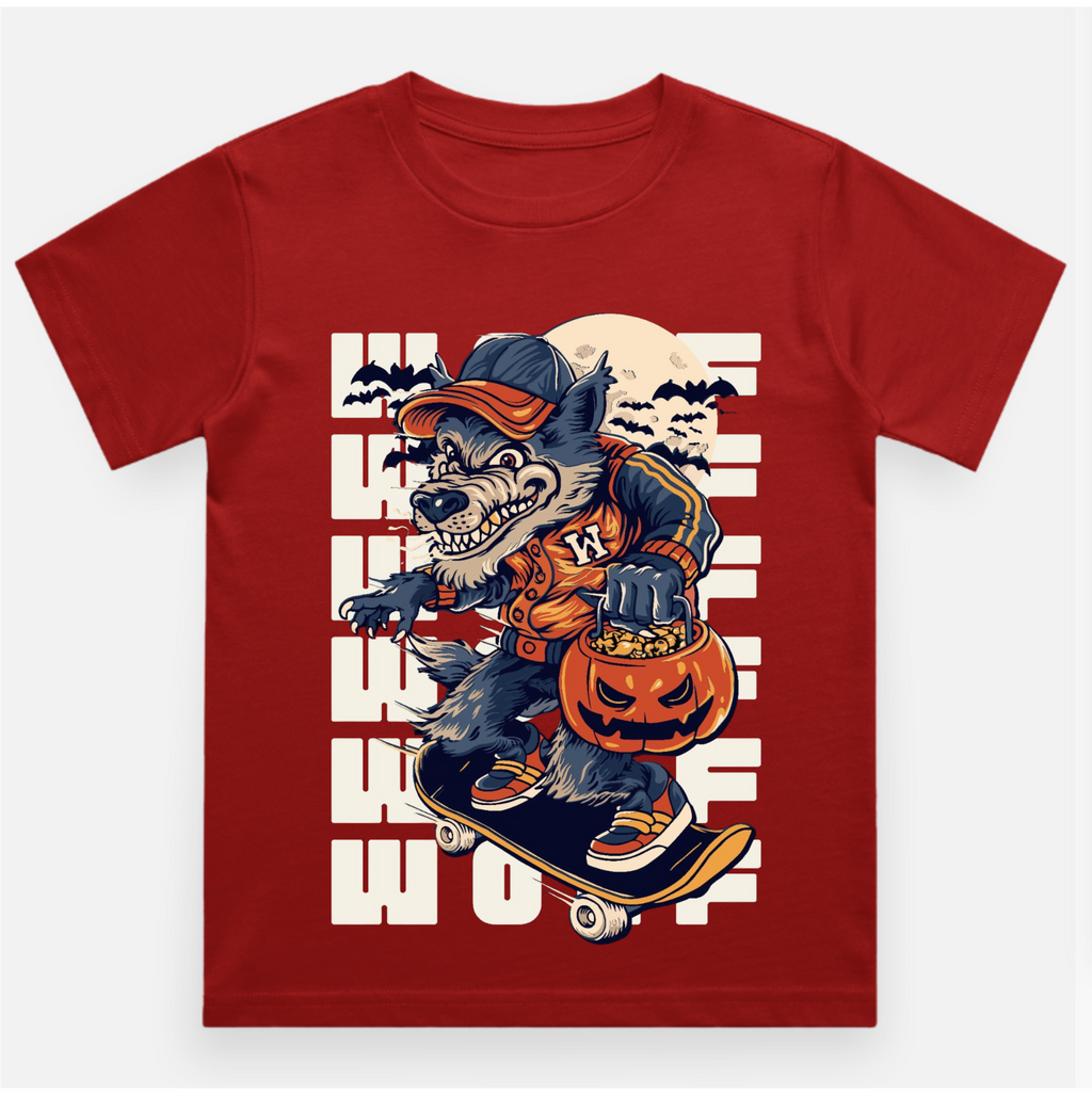 Wolf Printed Kids T Shirt