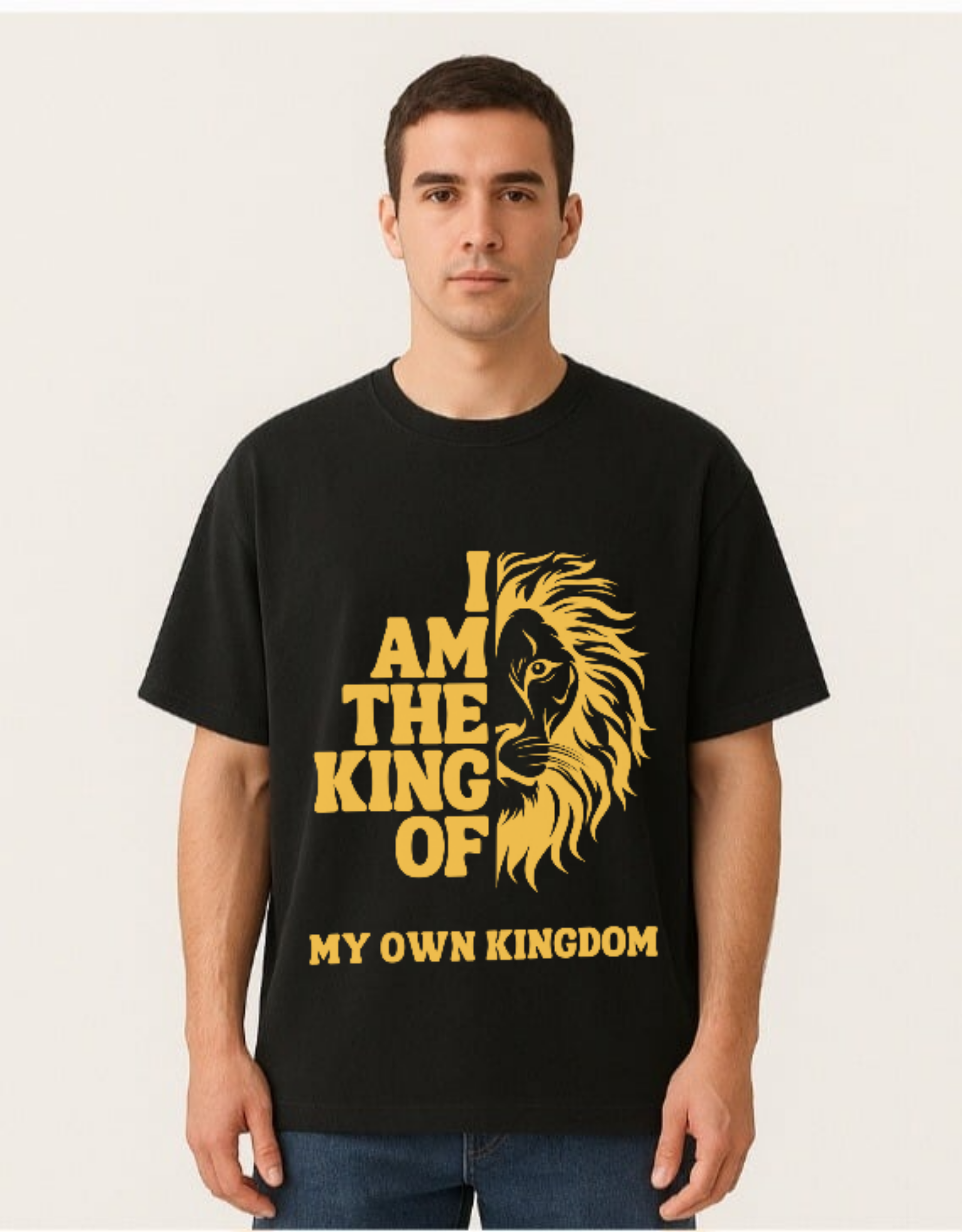 My Own Kingdom Over sized UNISEX Printed Pure Cotton T Shirt