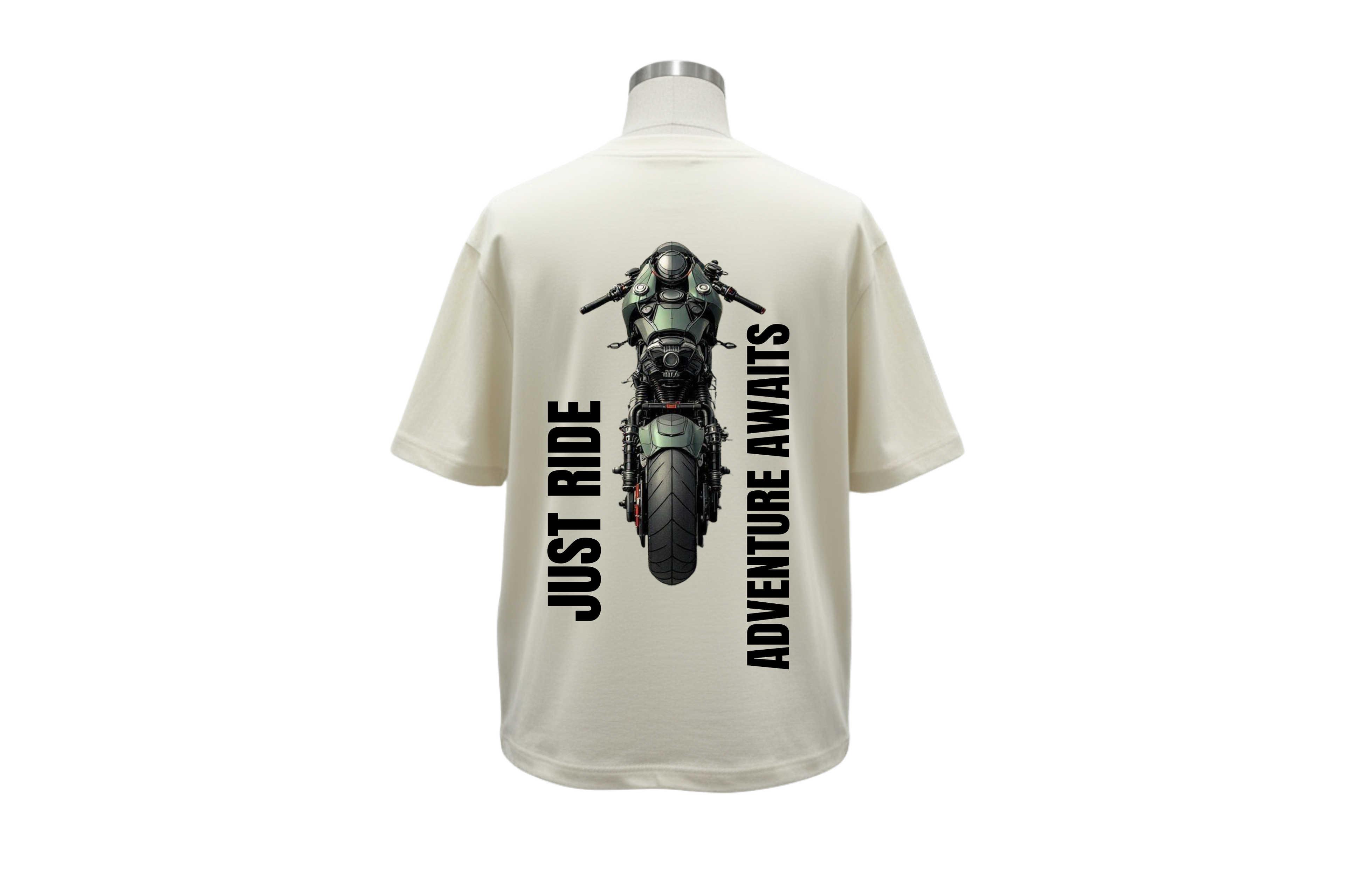 Bike & Traveler Over Sized  Cotton T Shirt